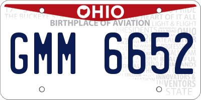 OH license plate GMM6652