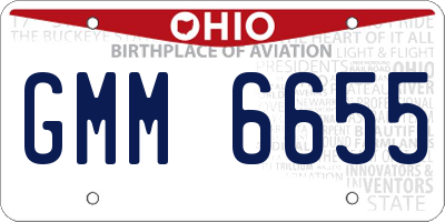 OH license plate GMM6655