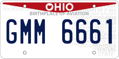 OH license plate GMM6661