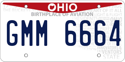 OH license plate GMM6664