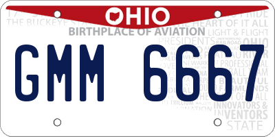 OH license plate GMM6667