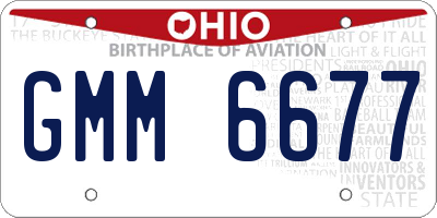 OH license plate GMM6677