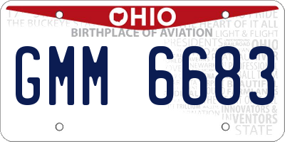OH license plate GMM6683