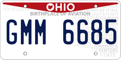 OH license plate GMM6685
