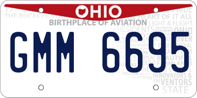 OH license plate GMM6695