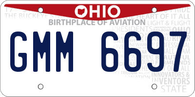 OH license plate GMM6697