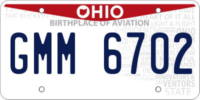 OH license plate GMM6702