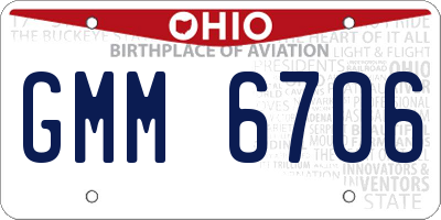 OH license plate GMM6706
