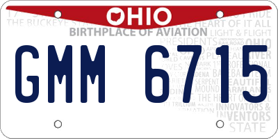 OH license plate GMM6715
