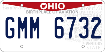 OH license plate GMM6732