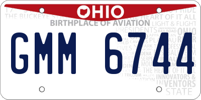 OH license plate GMM6744