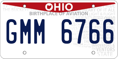 OH license plate GMM6766