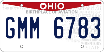 OH license plate GMM6783