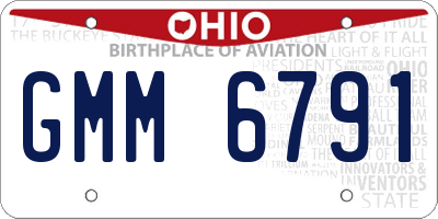 OH license plate GMM6791