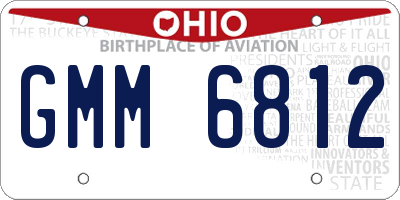 OH license plate GMM6812