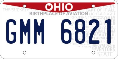 OH license plate GMM6821