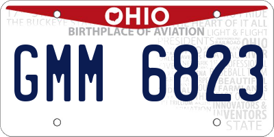 OH license plate GMM6823
