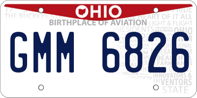 OH license plate GMM6826