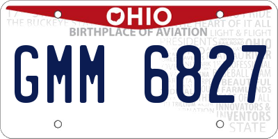 OH license plate GMM6827