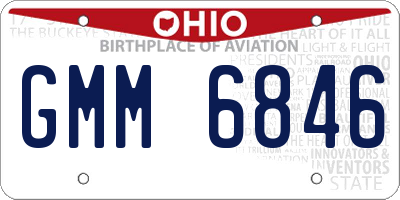 OH license plate GMM6846