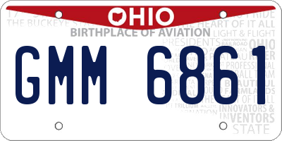 OH license plate GMM6861