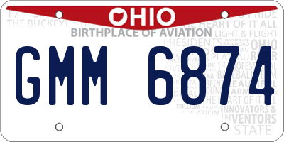 OH license plate GMM6874
