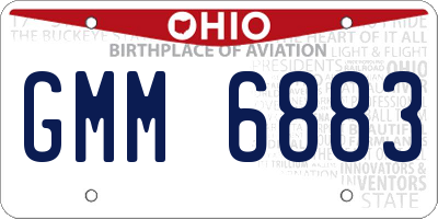 OH license plate GMM6883