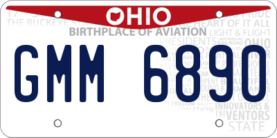 OH license plate GMM6890