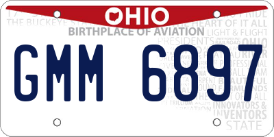 OH license plate GMM6897