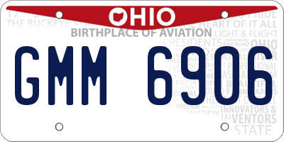 OH license plate GMM6906