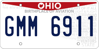 OH license plate GMM6911