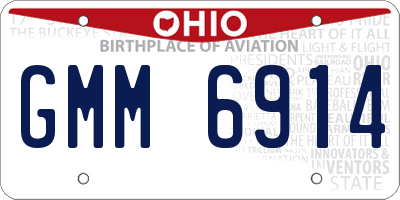 OH license plate GMM6914