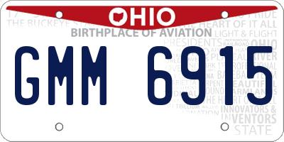 OH license plate GMM6915