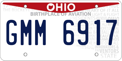 OH license plate GMM6917