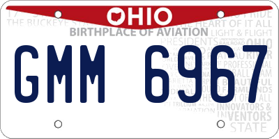 OH license plate GMM6967