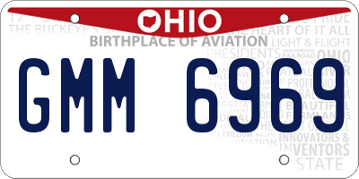 OH license plate GMM6969