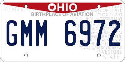 OH license plate GMM6972