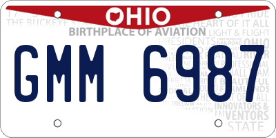 OH license plate GMM6987