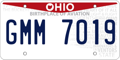OH license plate GMM7019
