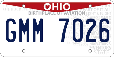 OH license plate GMM7026