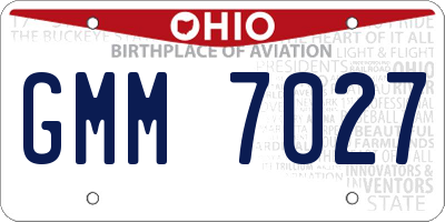 OH license plate GMM7027
