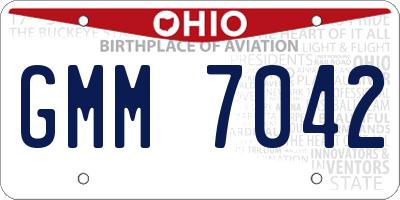 OH license plate GMM7042