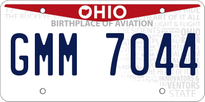 OH license plate GMM7044