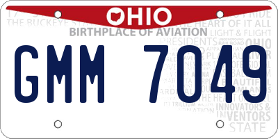 OH license plate GMM7049