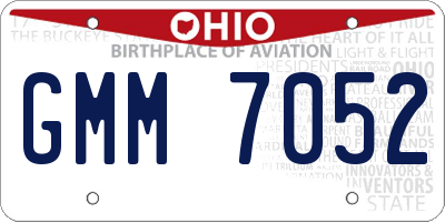 OH license plate GMM7052