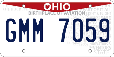OH license plate GMM7059