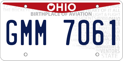 OH license plate GMM7061