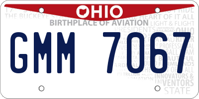 OH license plate GMM7067