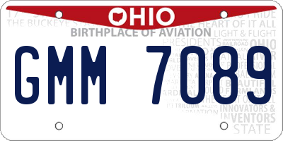 OH license plate GMM7089