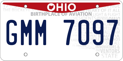 OH license plate GMM7097
